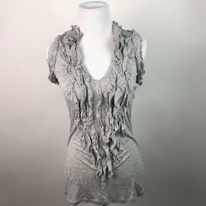 NWT KENAR Ruffled Sleeveless Top Sz S AK30